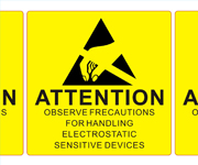 esd labels warning attention caution sensitive symbol area ground common point susceptibility electrostatic