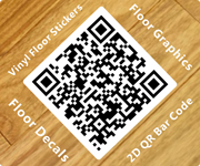 2D QR Bar Code Vinyl Floor Graphics