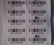 Barcoded Destructible Vinyl Tamper Proof Labels