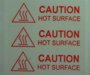 Clear Polyester Caution Labels