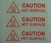 Clear Polyester Caution Labels