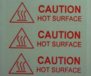 Clear Polyester Caution Labels