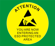 ESD Warning Vinyl Floor Stickers