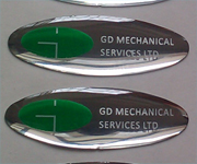 Glossy Silver Dome Labels