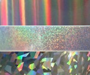 Holographic Polyester Label Material Sample