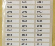 Paper Serial Number Labels