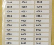 Paper Serial Number Labels
