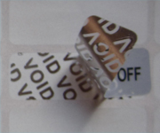 Silver Polyester Tamper Evident VOID Labels