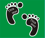 Vinyl Footprint Floor Stickers